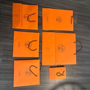 Hermès Orange Shopping Bags Set